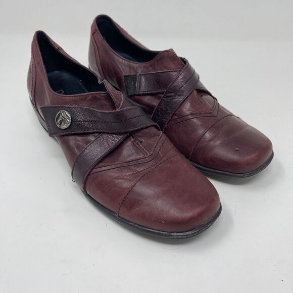 Dorking by Fluchos Womens Slip On Comfort Shoes Close Toe Leather Burgundy EU 37 - Picture 1 of 10